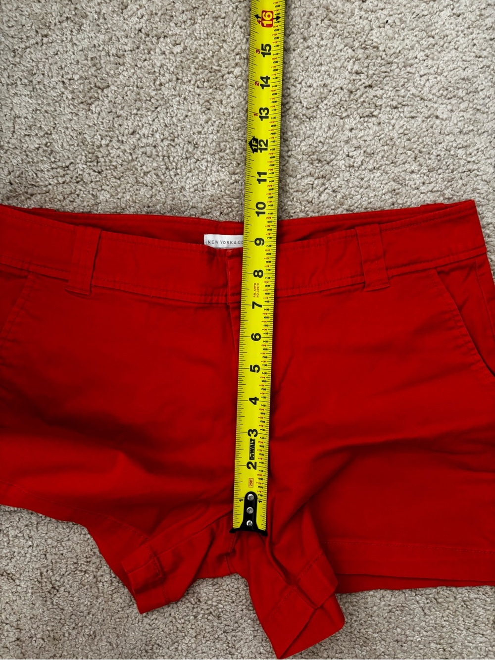 New York & Company Orange Stretch Chino Shorts - Picture 4 of 5